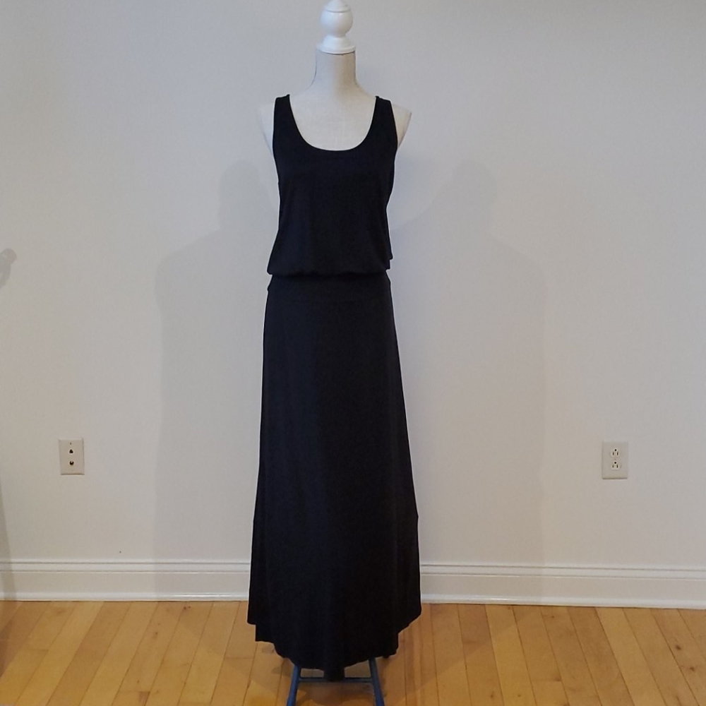 Three Dots Black Sleeveless Maxi Dress